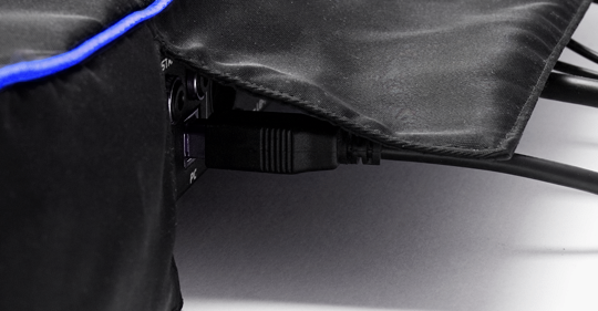 Protective cover with a flap on the back for many device connections